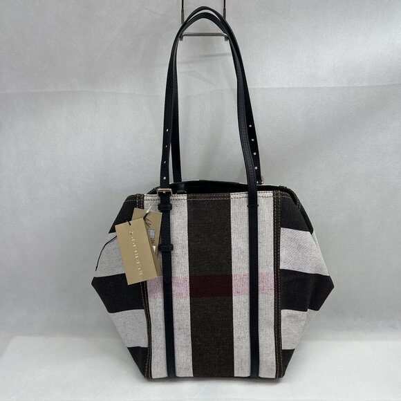 NWT Authentic Burberry Canvas Mega Check Medium Padstow Tote - Picture 1 of 14